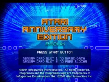 Atari Anniversary Edition Redux (US) screen shot title